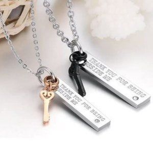 Thank You Friendship Romantic Matching Necklace